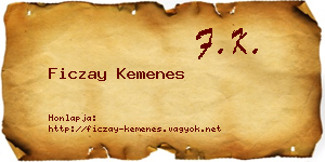 Ficzay Kemenes névjegykártya
